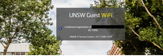 Guest Wifi - Confirmation of Wifi Access