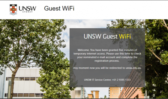 Guest Wifi - temporary access- please go to your email