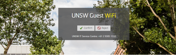Guest Wifi - Confirm Access to to use the guest Wifi network