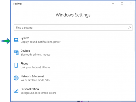 win10 resolution change system settings