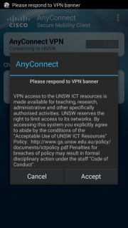 Accept the VPN Usage Policy